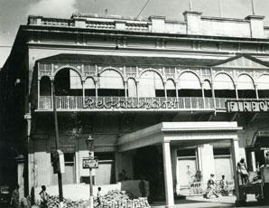 "Firpo's, popular restaurant in downtown Calcutta, 1944."