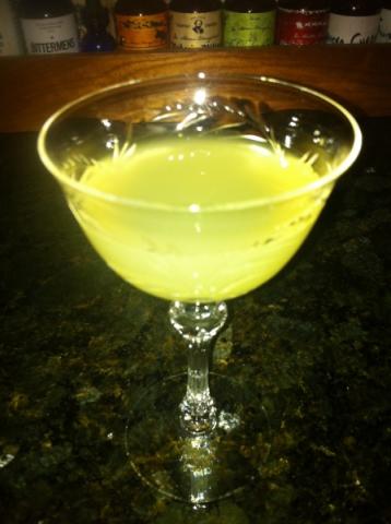Naval Gimlet with homemade lime cordial