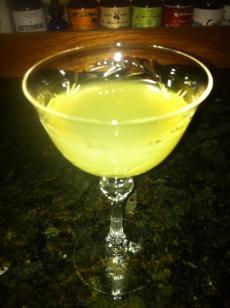 Naval Gimlet made with homemade lime cordial